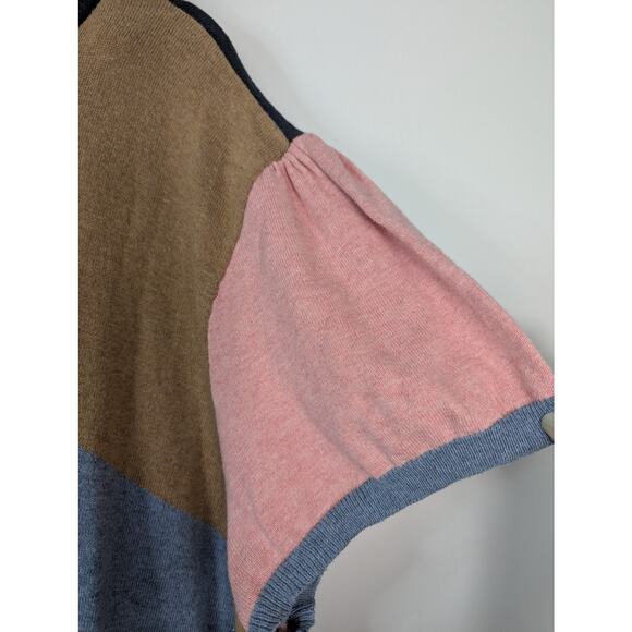 ModCloth Colorblock Short Sleeve Scoop Neck Sweater - Picture 3 of 6